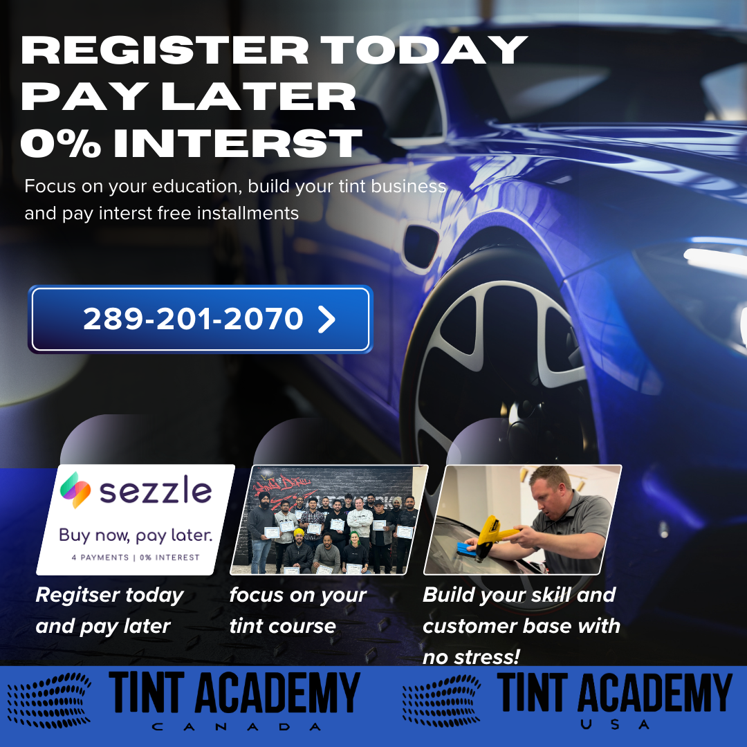 Register for a Tint Academy Course in Canada or the USA with Sezzle's Interest-Free Payments