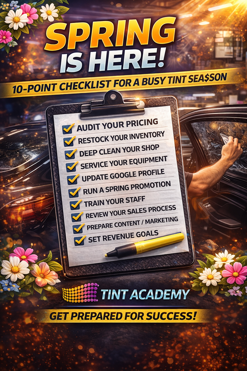 Spring Is Here: 10 Things Every Window Tinter Should Do to Prepare for a Successful Season
