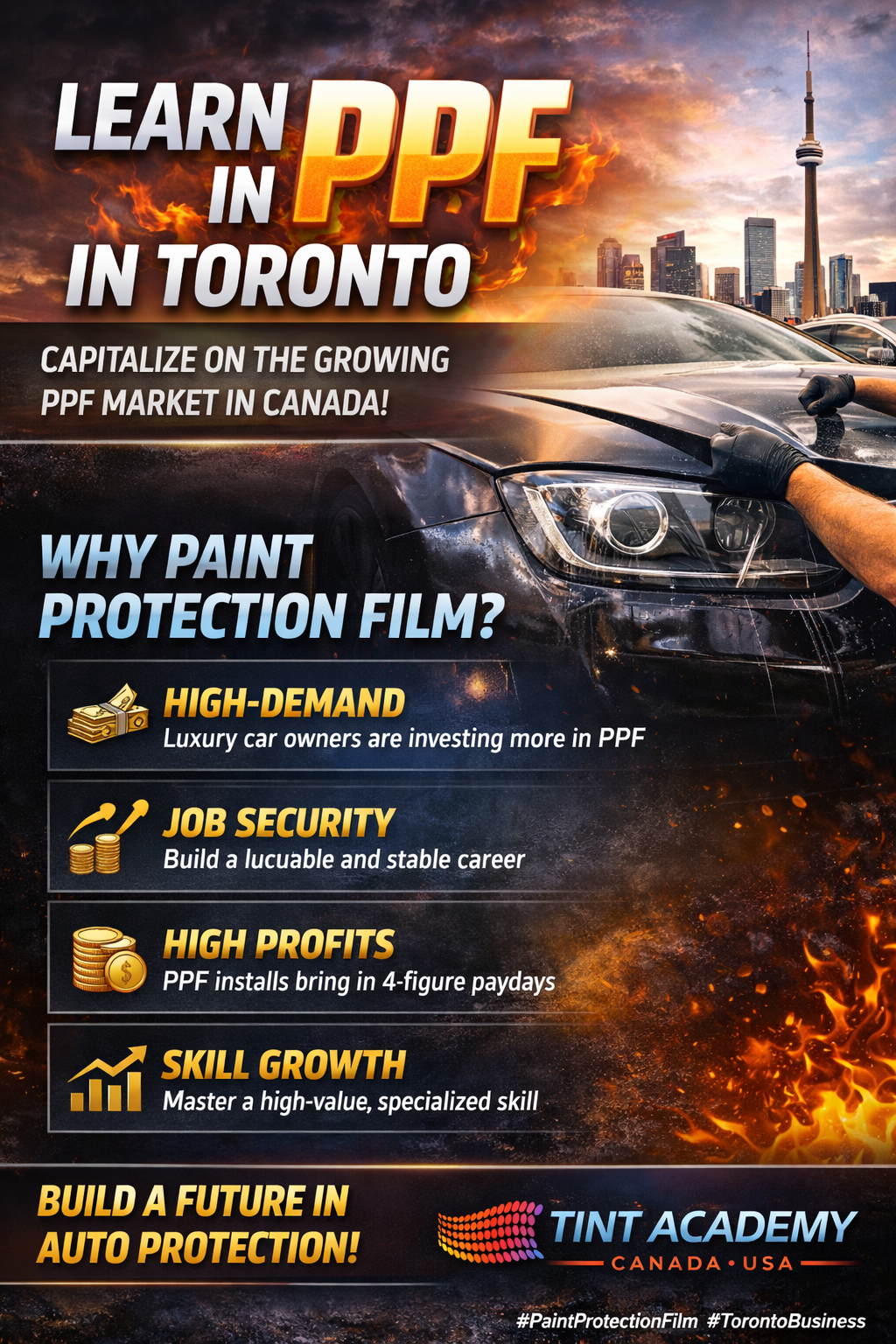 Why Learning Paint Protection Film (PPF) in Toronto Is a Smart Career Move