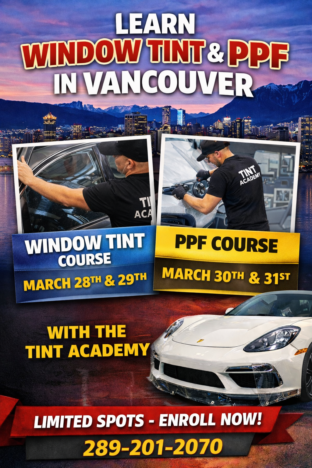 Learn Window Tint & PPF in Vancouver this March