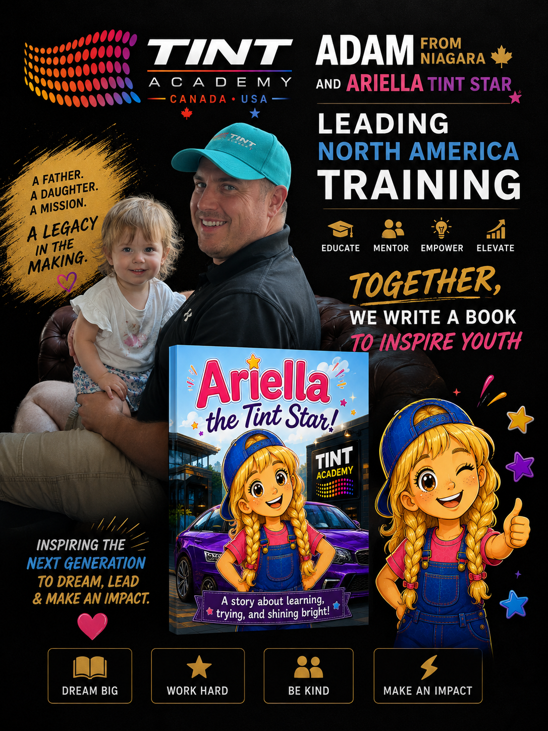 From Training Thousands to Inspiring the Next Generation - Adam & Ariella's Children Window Tint Book