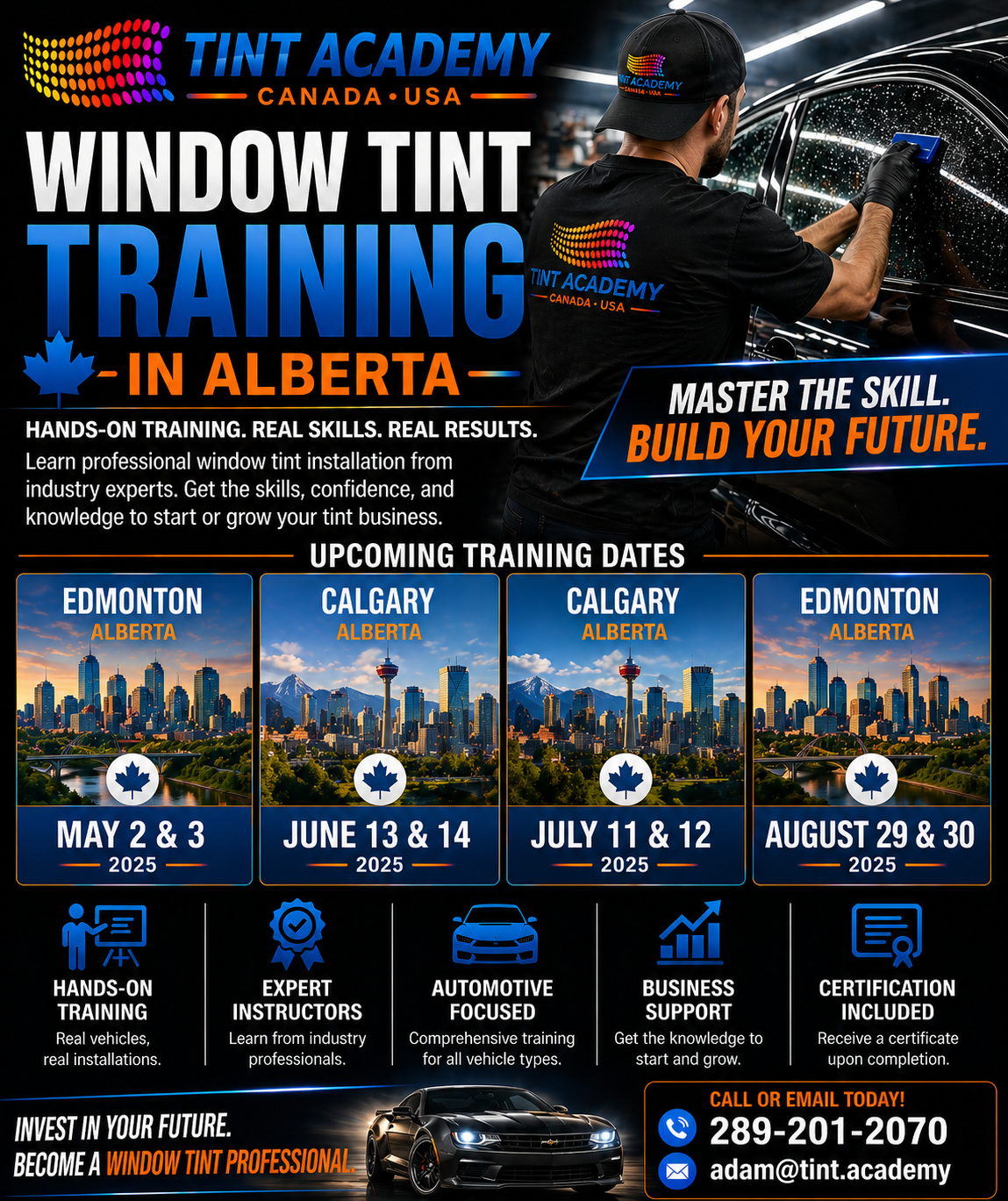Window Tint Training in Alberta with Tint Academy – Edmonton & Calgary Automotive Tint Courses 2025