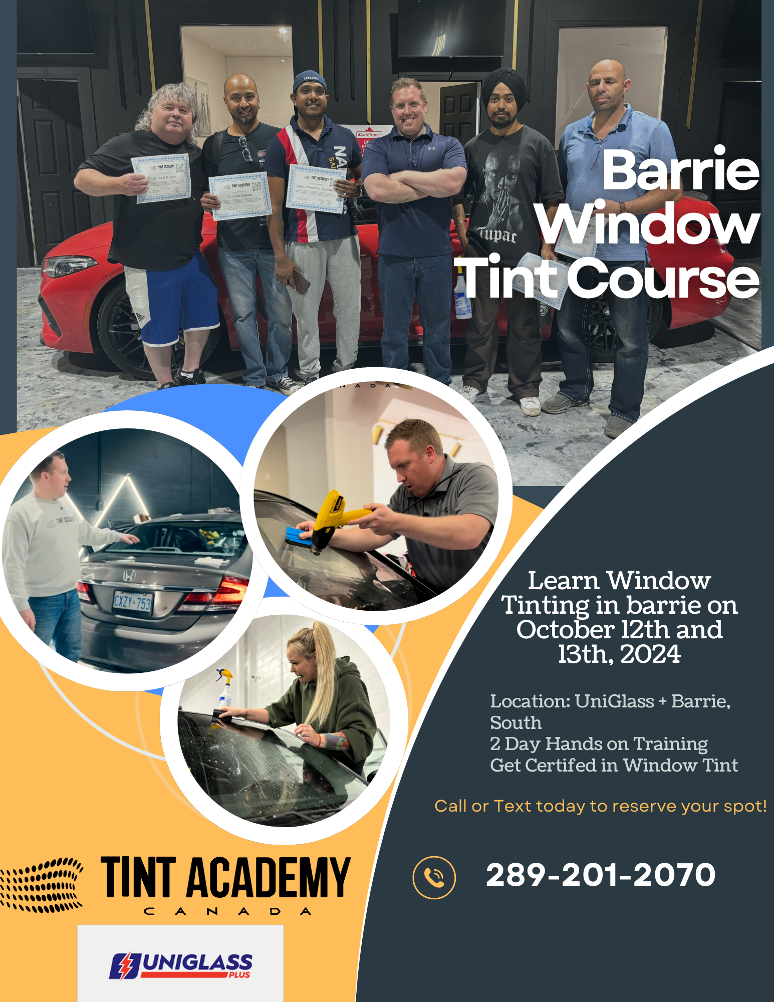 Learn Window Tint in Barrie, Ontario with Tint Academy and UNIGlass + South Barrie