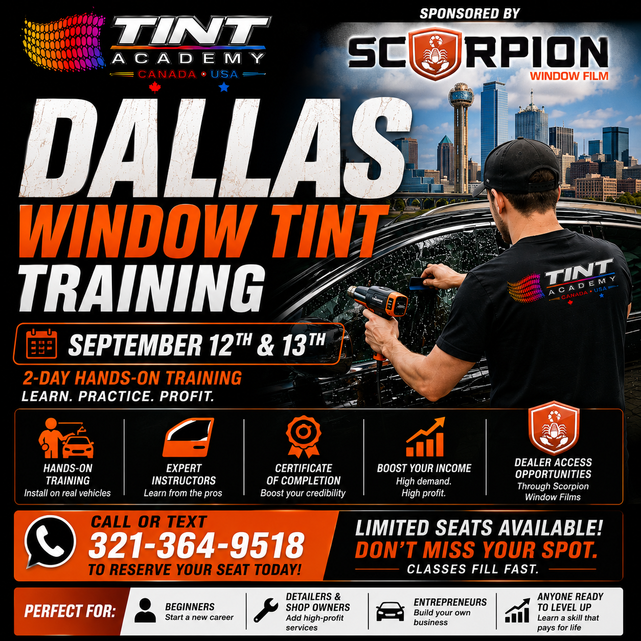 Learn Window Tint in Dallas, Texas with the Tint Academy