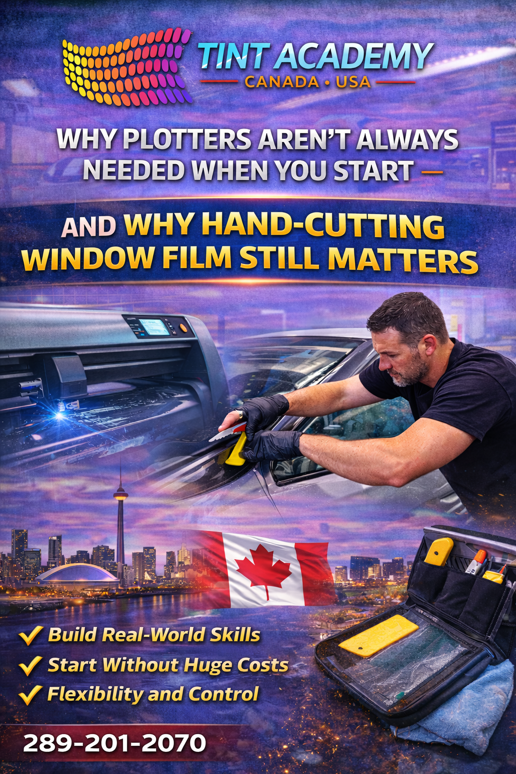 Why Plotters Aren’t Always Needed When You Start — and Why Hand-Cutting Window Film Still Matters