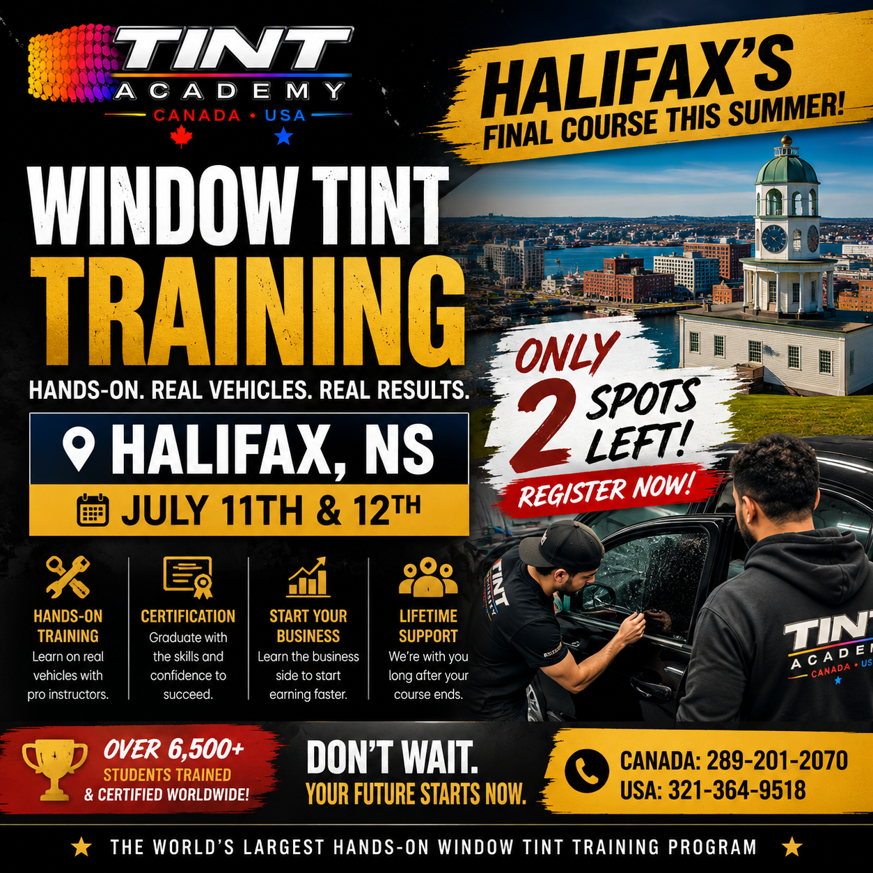 Halifax's Final Window Tint Course This Summer – Only 2 Spots Left