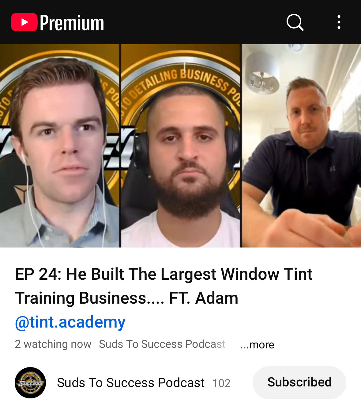 The Tint Academy Featured on the Suds to Success Podcast – How Training is Changing Lives in the Automotive Industry
