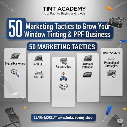 50 Top Marketing Strategies to Pack Your Window Tint and PPF Business