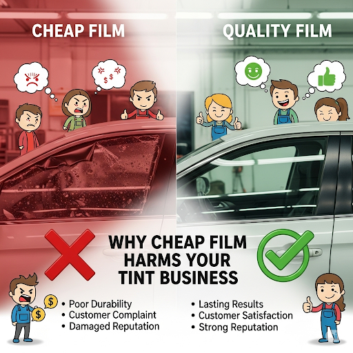 Why You Should Never Use Cheap Film in Window Tinting (And How to Spot the Difference)