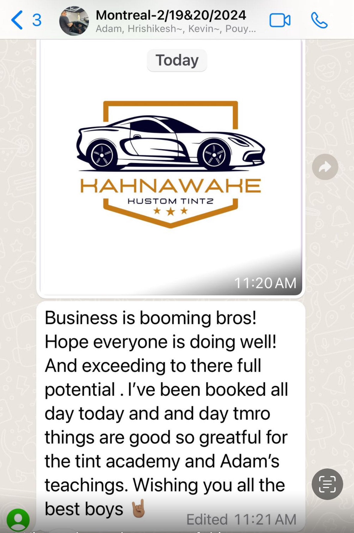 Review: How Trevor booked 2-days after Tint school in Montreal!