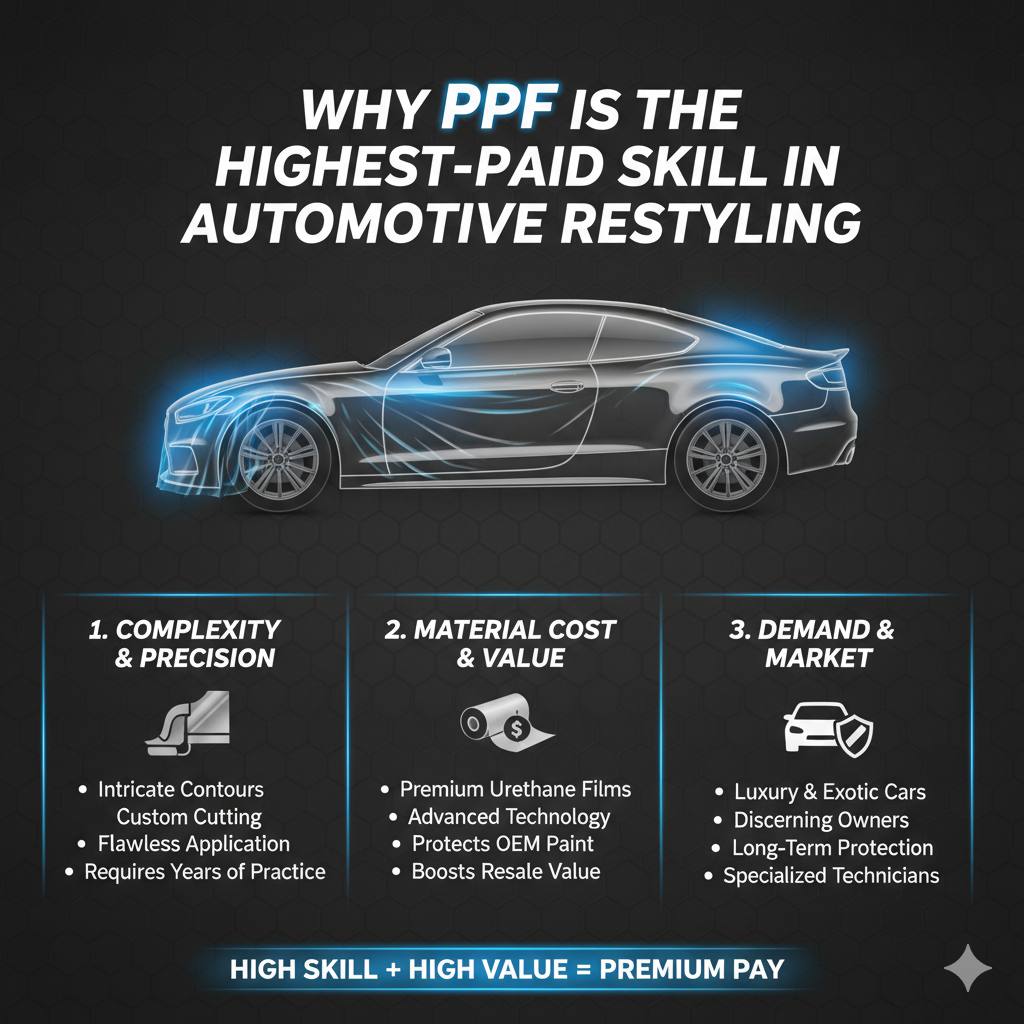 Why Paint Protection Film (PPF) is the Highest-Paid Skill in the Automotive World