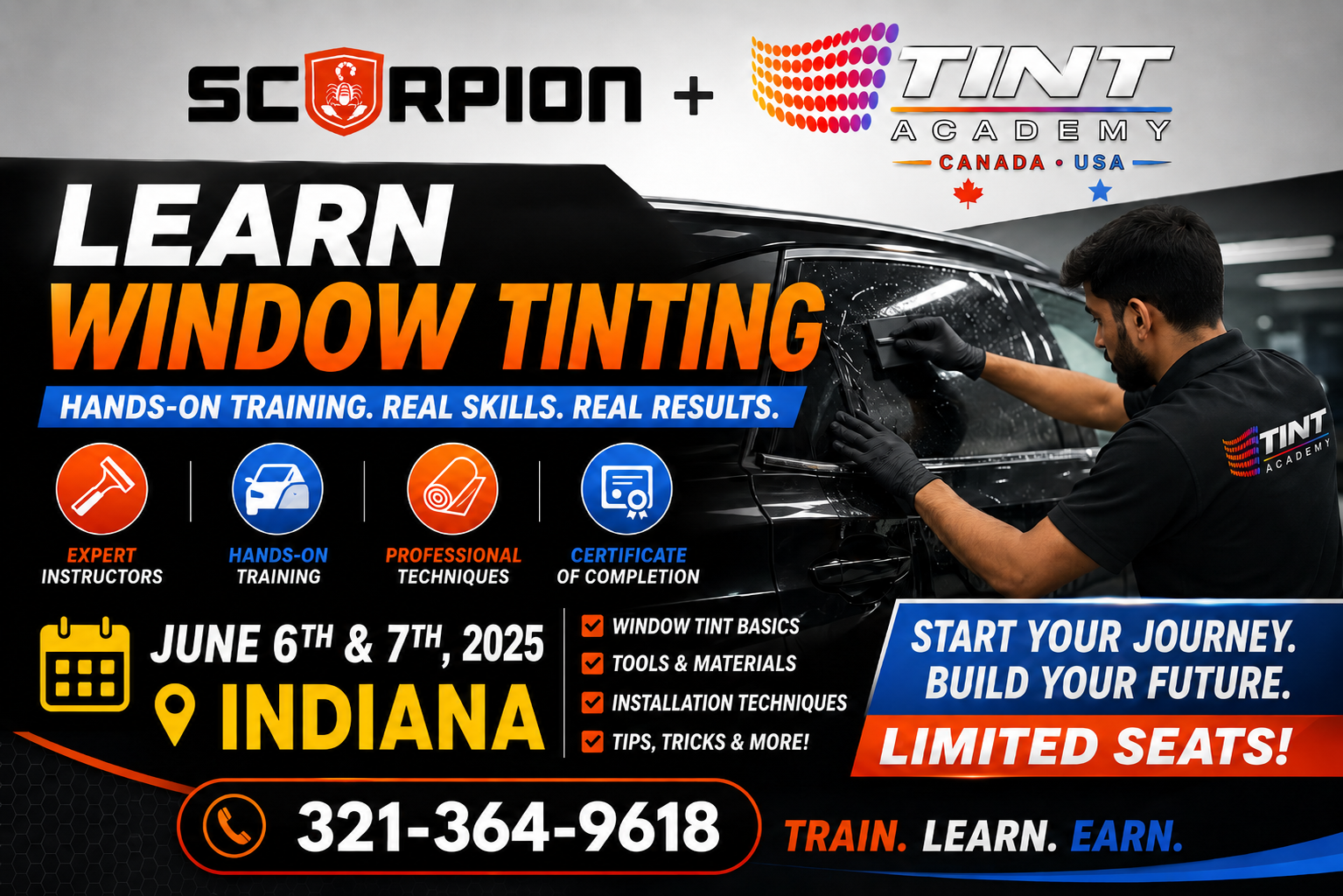 Why Window Tinting Is Booming in Indiana — And How You Can Get Certified With The Tint Academy on June 6th & 7th
