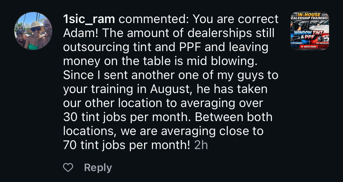 How Jonathan from Ford Truck Dealerships in Ontario Scaled In-House Window Tinting to 70+ Vehicles per Month