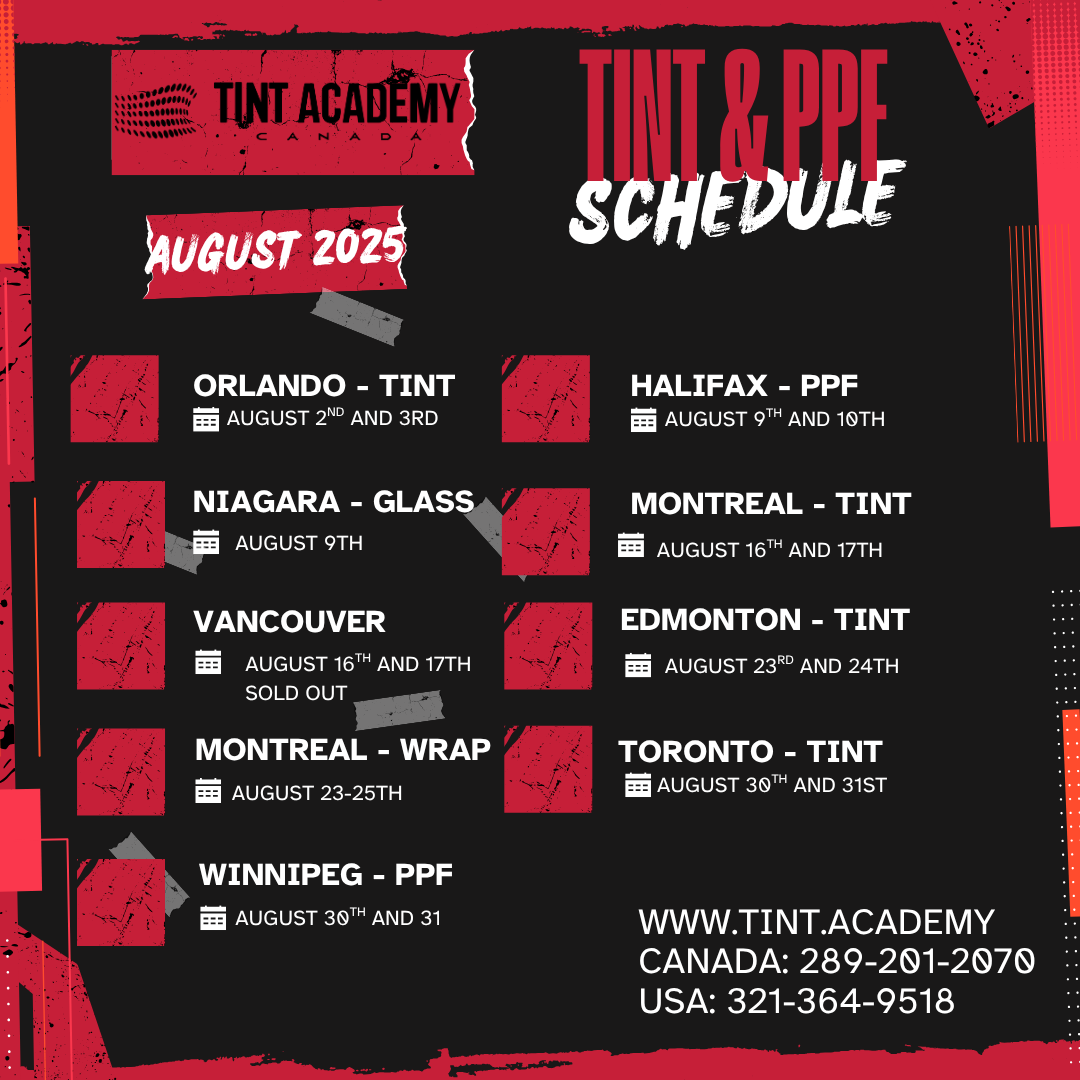 Learn a Life-Changing Skill This Summer: Tint Academy's August 2025 Courses