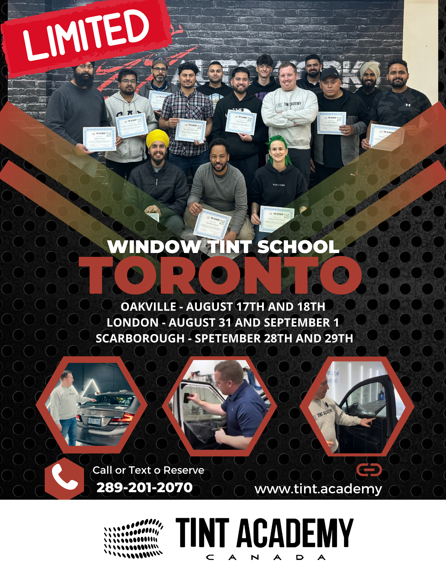 Tint Academy Canada: September Workshops in Toronto and London, Ontario!