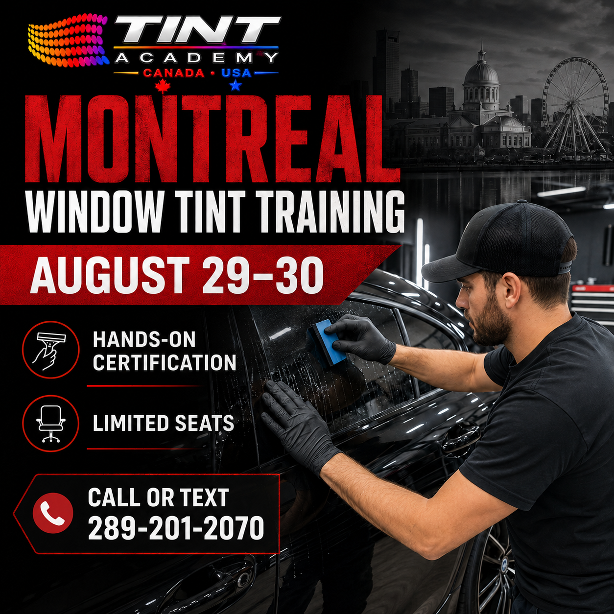 Montreal: Learn Window Tinting August 29–30
