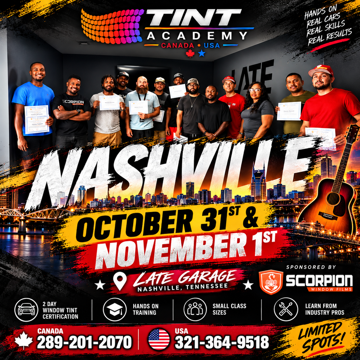 NASHVILLE! Learn Window Tinting in Just 2 Days – October 31 & November 1!