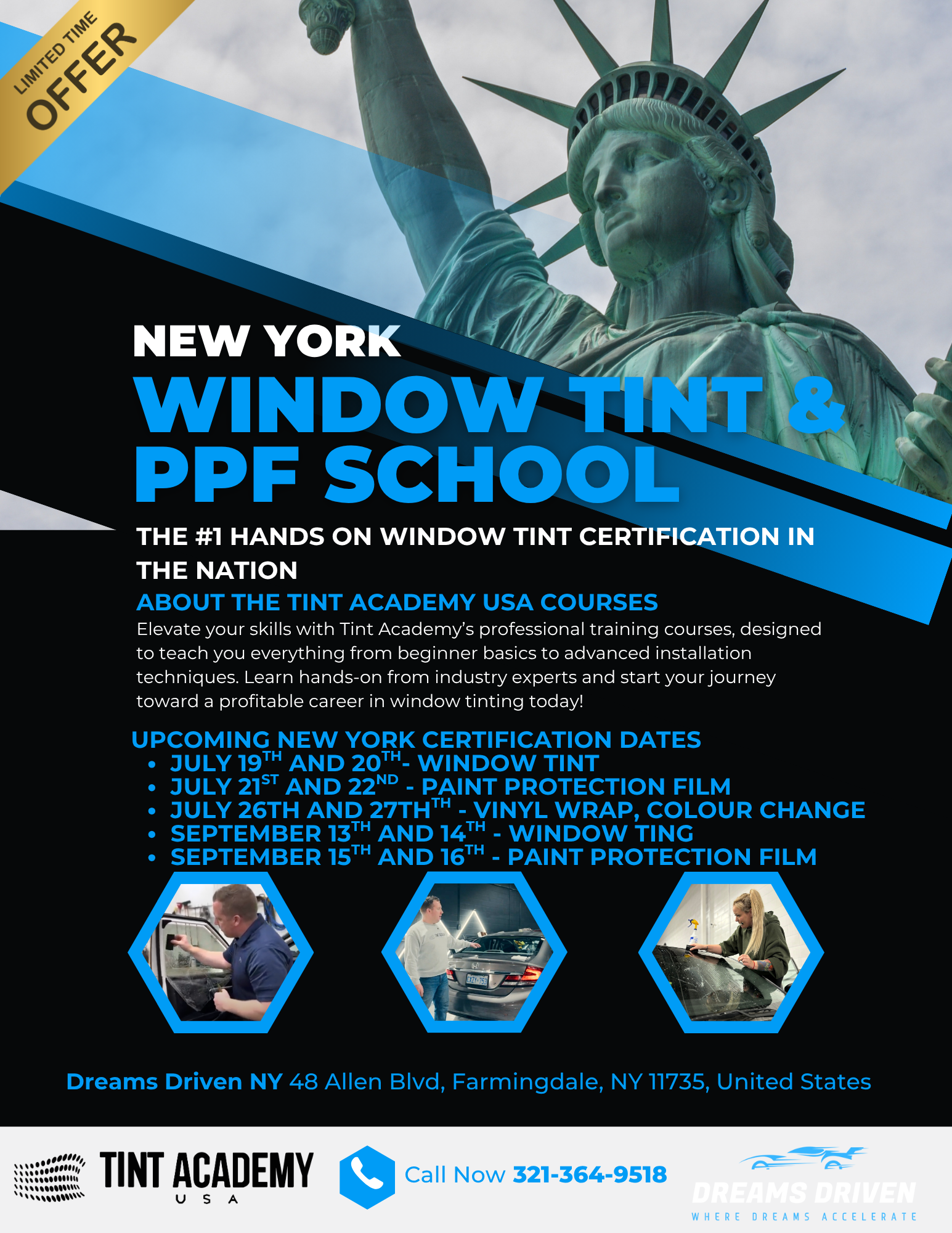 Learn Tint, PPF and Colour Change Wrap in New York City - Long Island