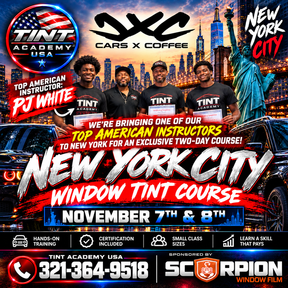 NEW YORK CITY — WE'RE BRINGING ONE OF AMERICA'S TOP WINDOW TINT INSTRUCTORS TO YOU! 🇺🇸🗽