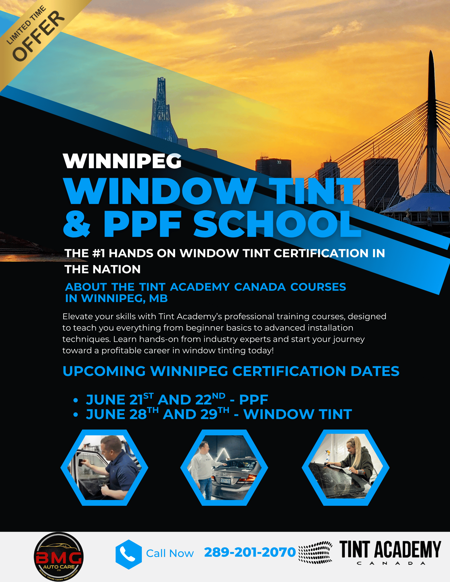 Master Window Tint or Paint Protection Film (PPF) This June with The Tint Academy in Winnipeg, Manitoba
