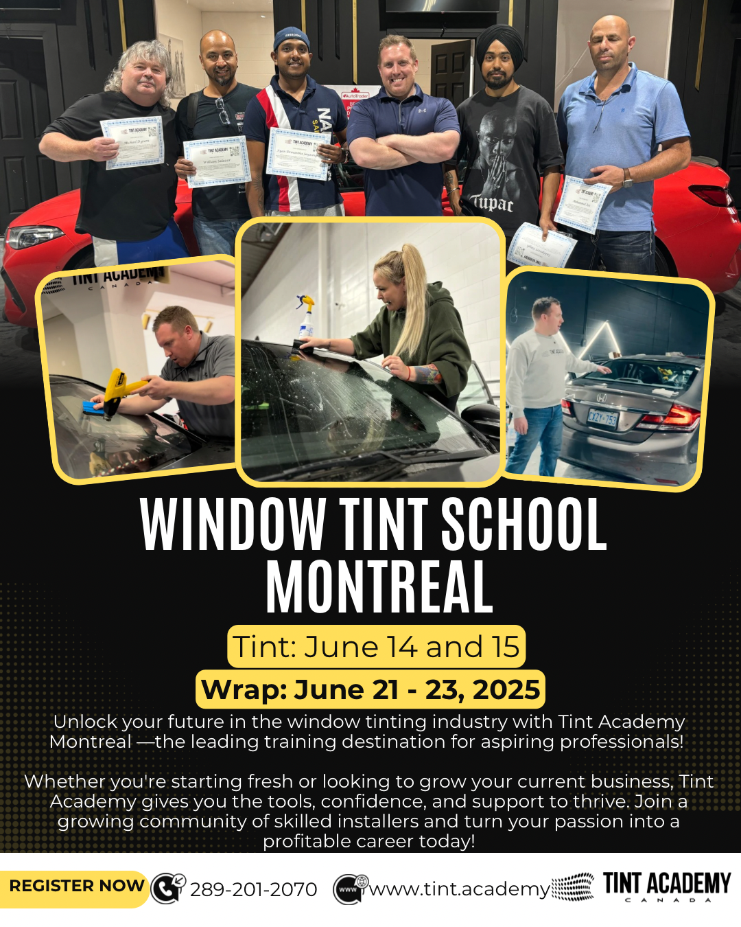 Learn window tint in Montreal - get certified