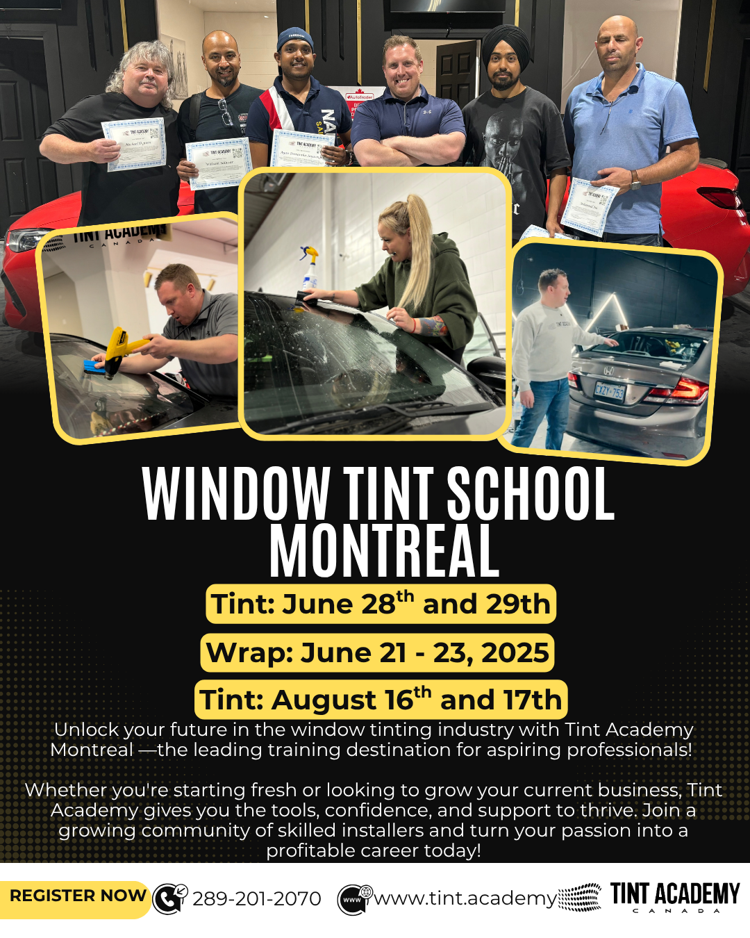🎓 Learn the Art of Window Tinting at the Montreal Tint School – June 28–29