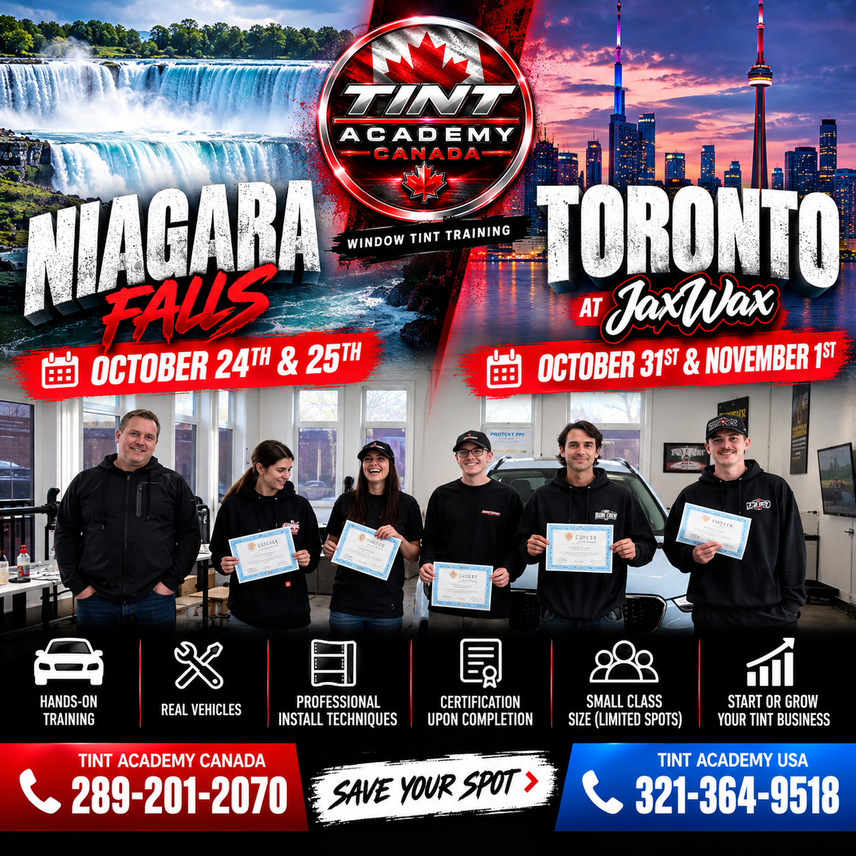 Learn Window Tint in Toronto or Niagara Falls - This October - Get Certified