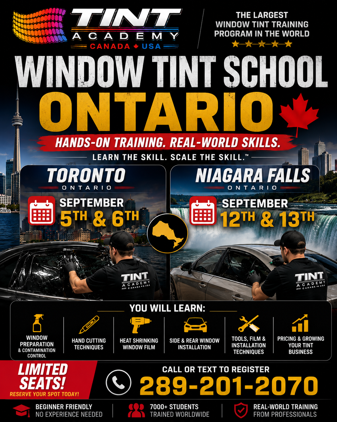 Learn Window Tint in Toronto or Montreal this September