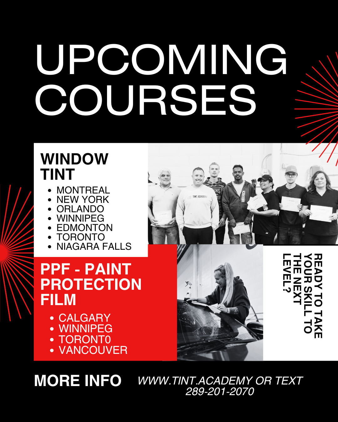 Upcoming Window Tinting Courses with Tint Academy in 2025 - The Window Tint Academy