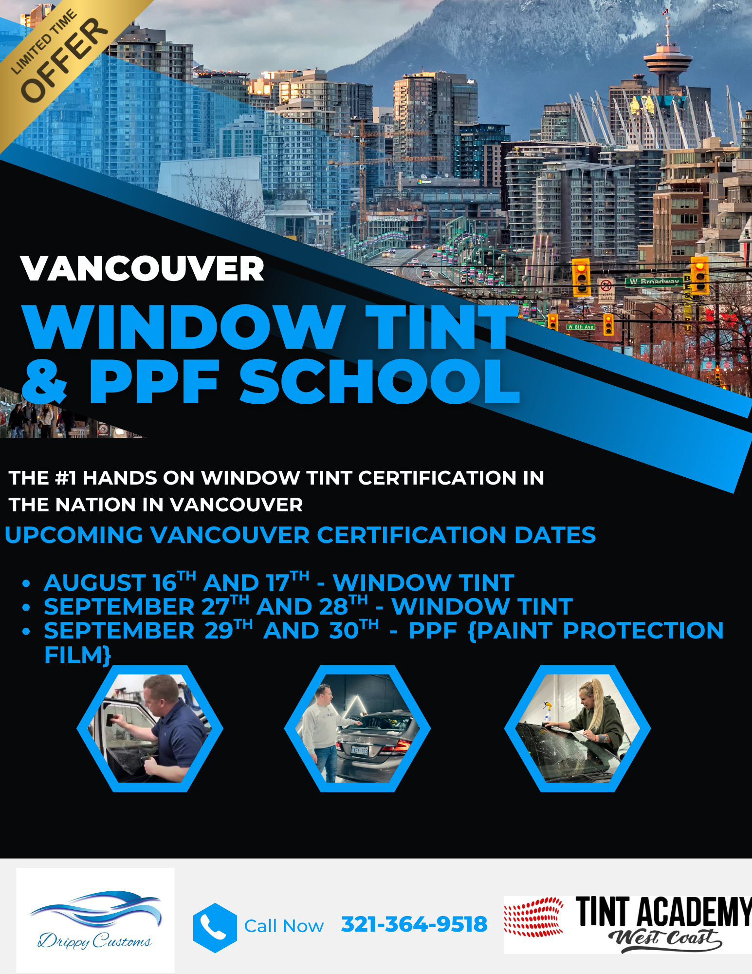 Learn Window Tinting in Vancouver - August 16th and 17th