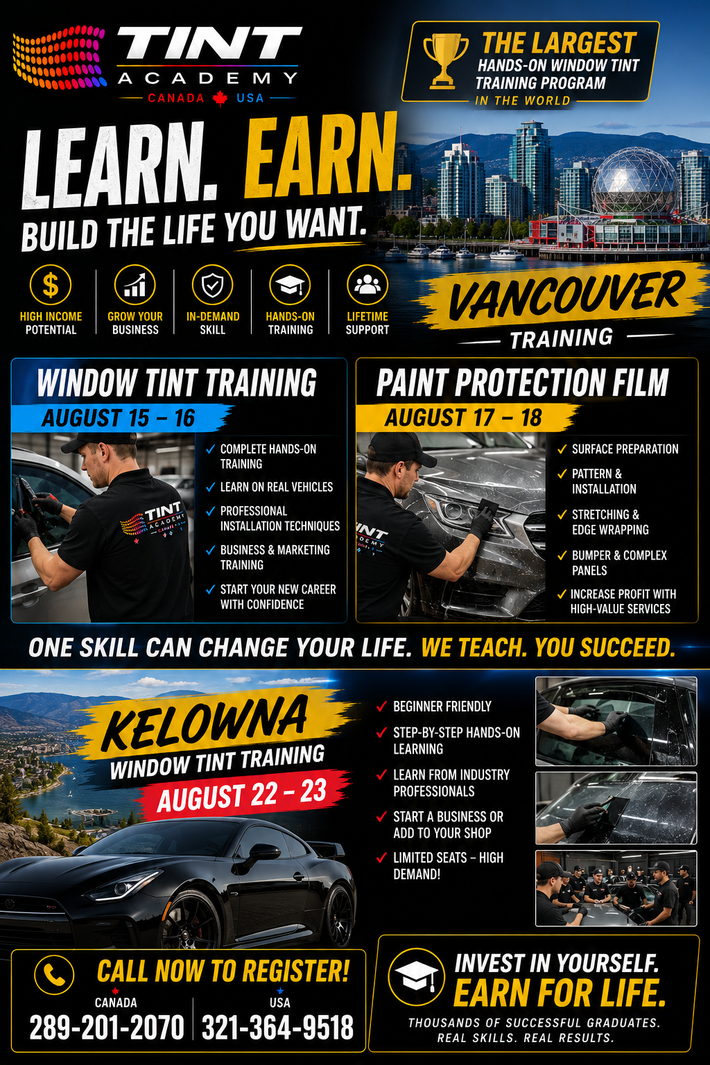 Learn Window Tint in Kelowna and Vancouver this Summer - 2026