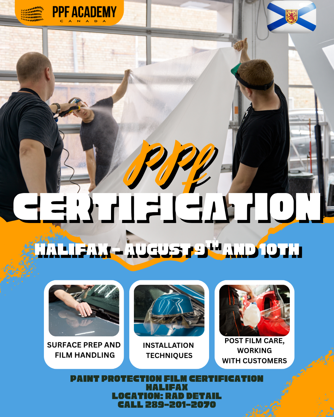 Learn Paint Protection Film (PPF) with The Tint Academy in Halifax – August 9th & 10th