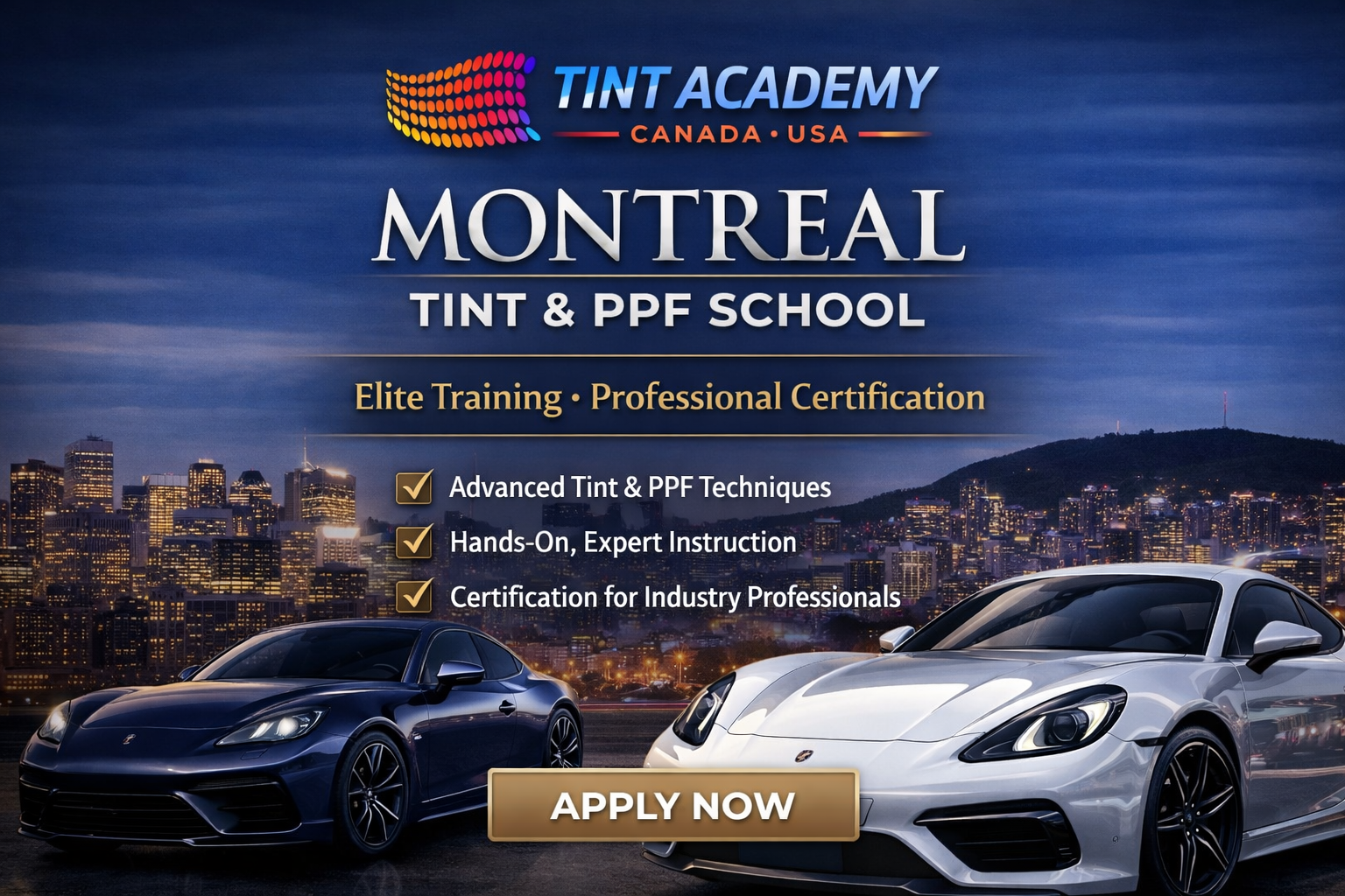 Montreal Tint & PPF School — Professional Certification