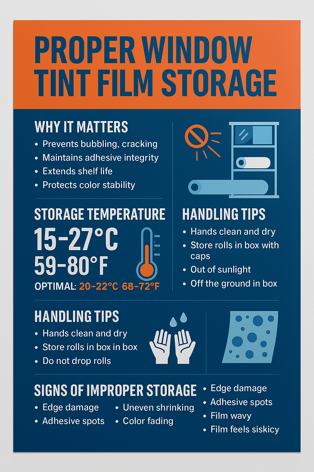 How to Properly Store Window Tint Film in Your Shop (Complete Guide)