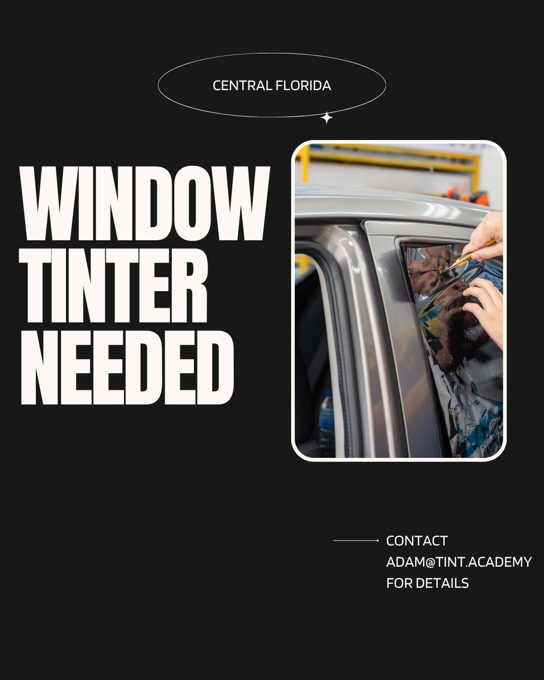 π¨ Now Hiring: Window Tinters in Central Florida! π¨
