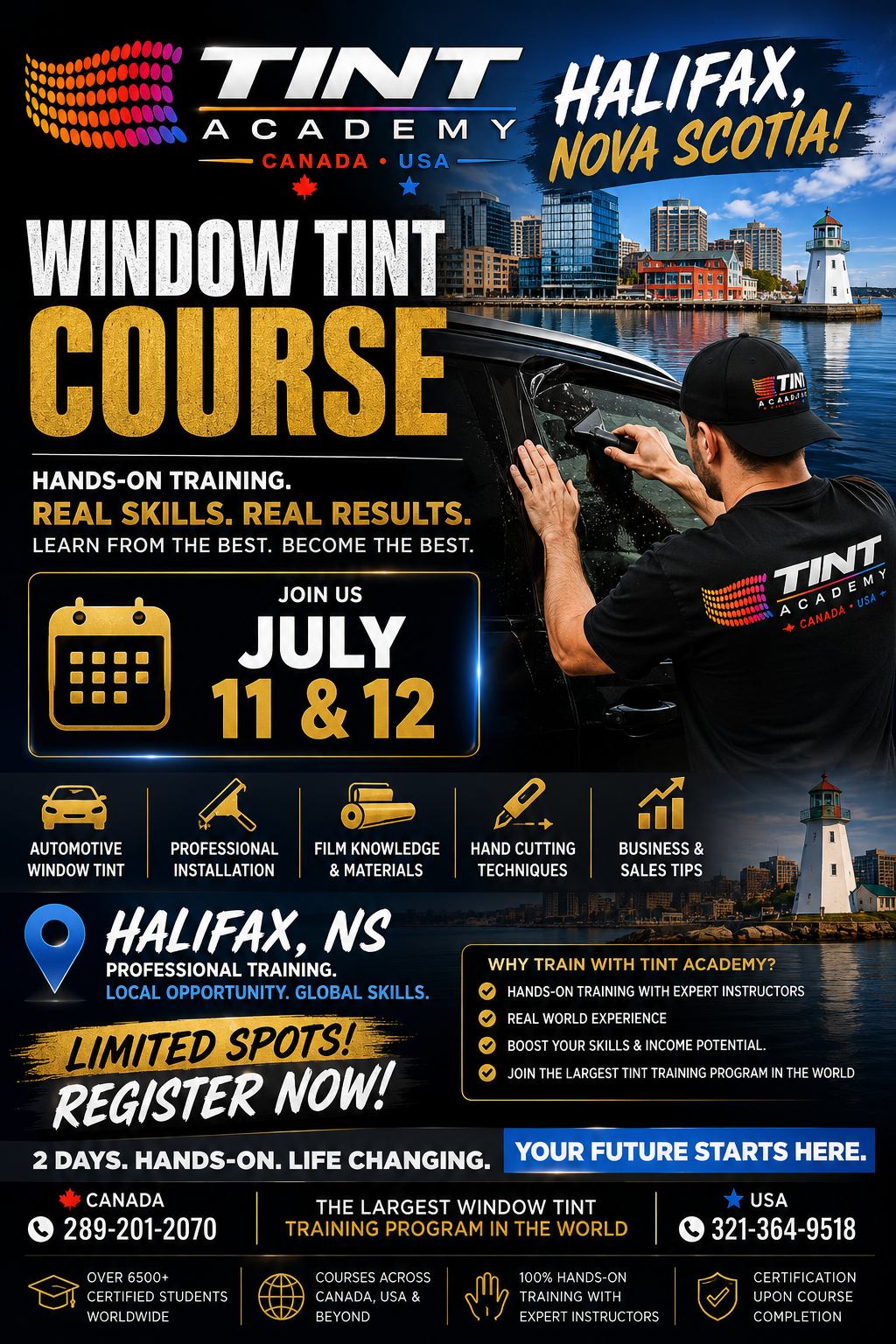 Learn Window Tint in Halifax, Nova Scotia β Hands-On Training July 11 & 12