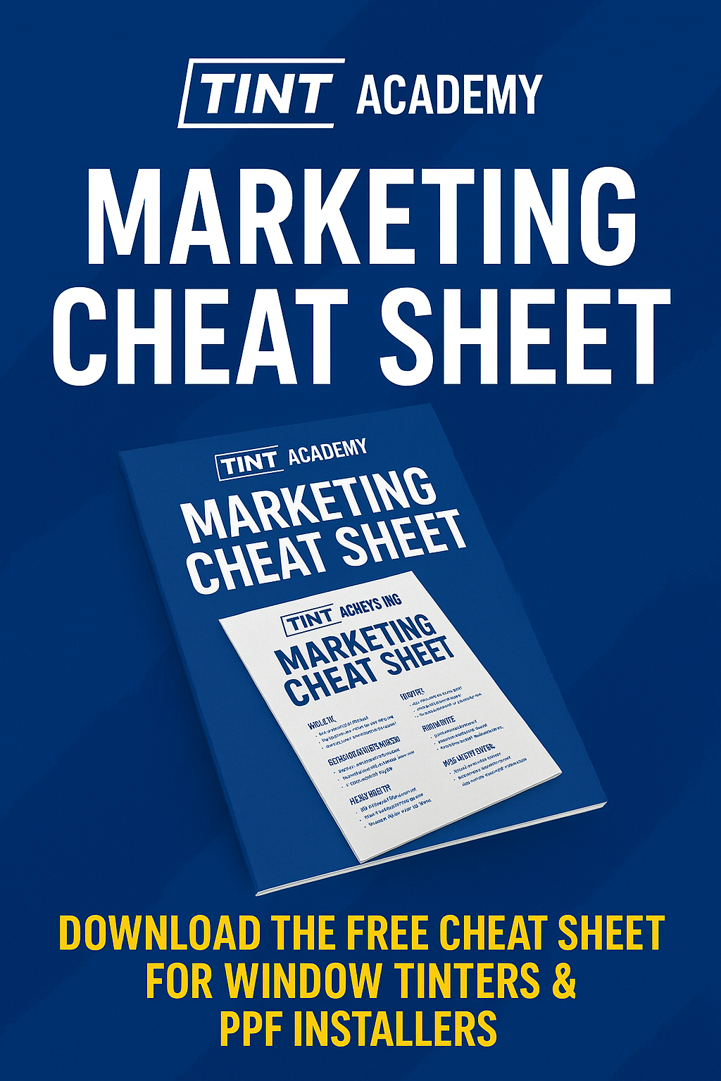 ✅ Tint Academy Marketing Checklist - For Window Tinters & PPF Installers