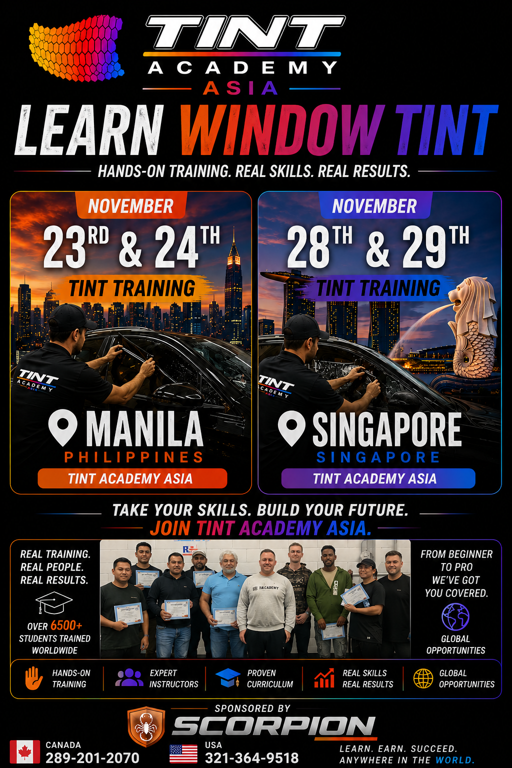 Learn Window Tinting in Asia: Tint Academy Asia Training Courses in Manila and Singapore
