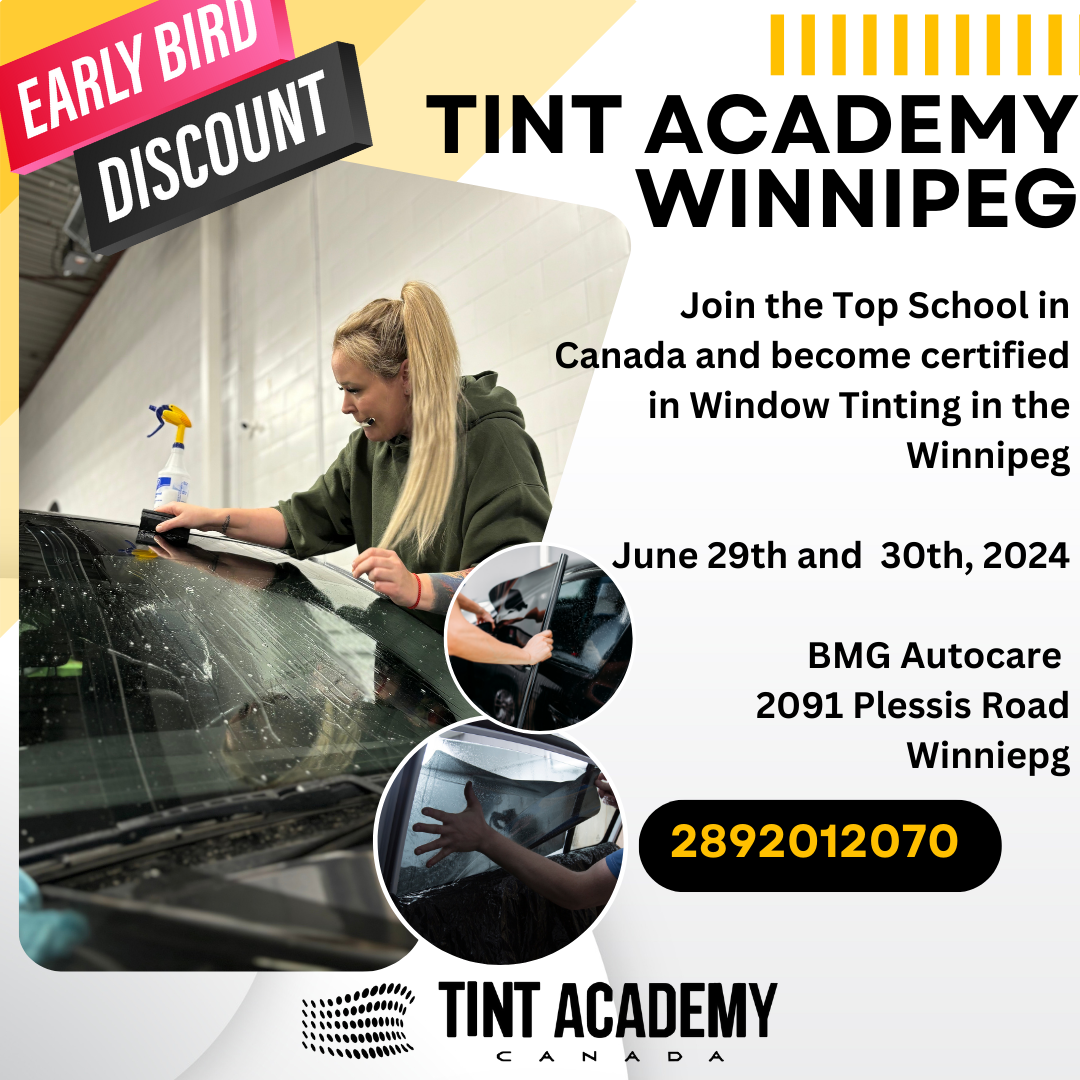 Learn Window Tinting in Winnipeg on June 29th and 30th, 2024 at BMG Autocare