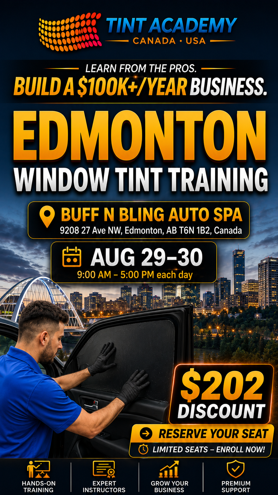 Alberta Window Tinting Course - Certification Course by Tint Academy - Edmonton and Calgary