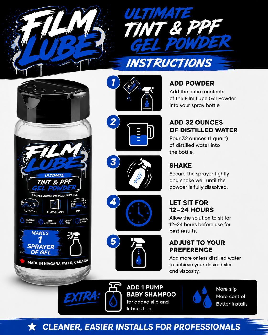 Film Lube™ Ultimate Tint & PPF Gel Powder Kit