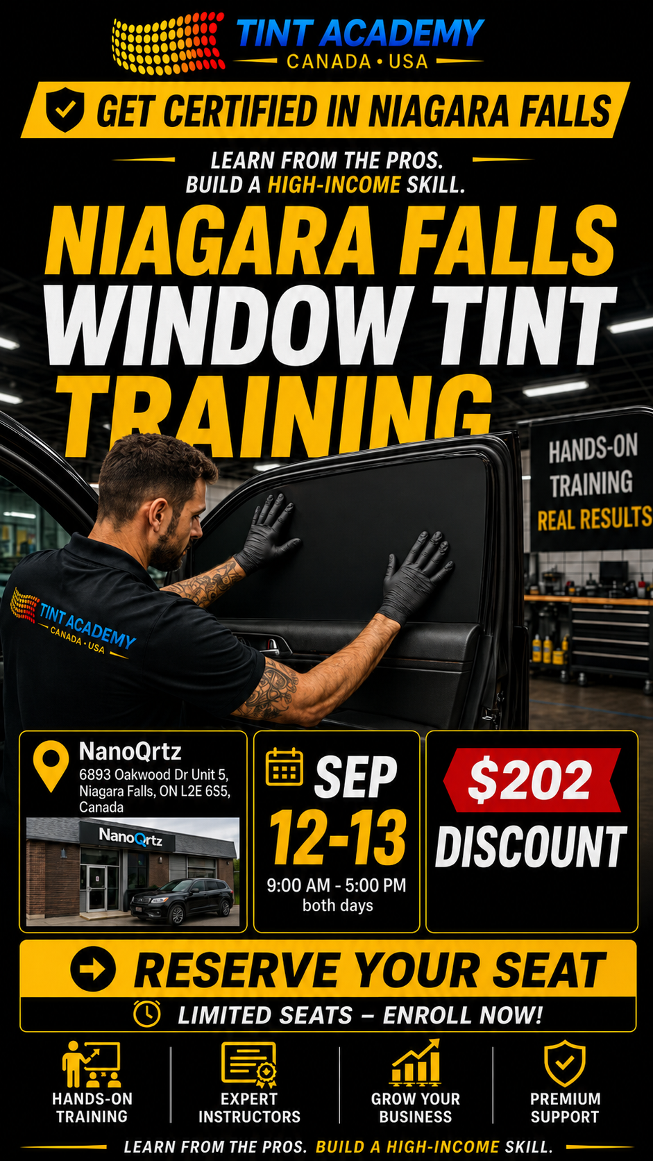 Niagara Falls Window Tint & PPF School - 2 day hands on course by the Tint Academy