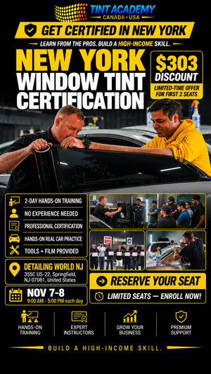 New York - Window Tinting & PPF - Certification Course by Tint Academy USA