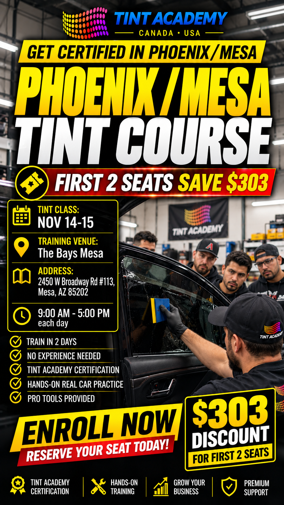 Window Tint Course – Phoenix/MESA Arizona