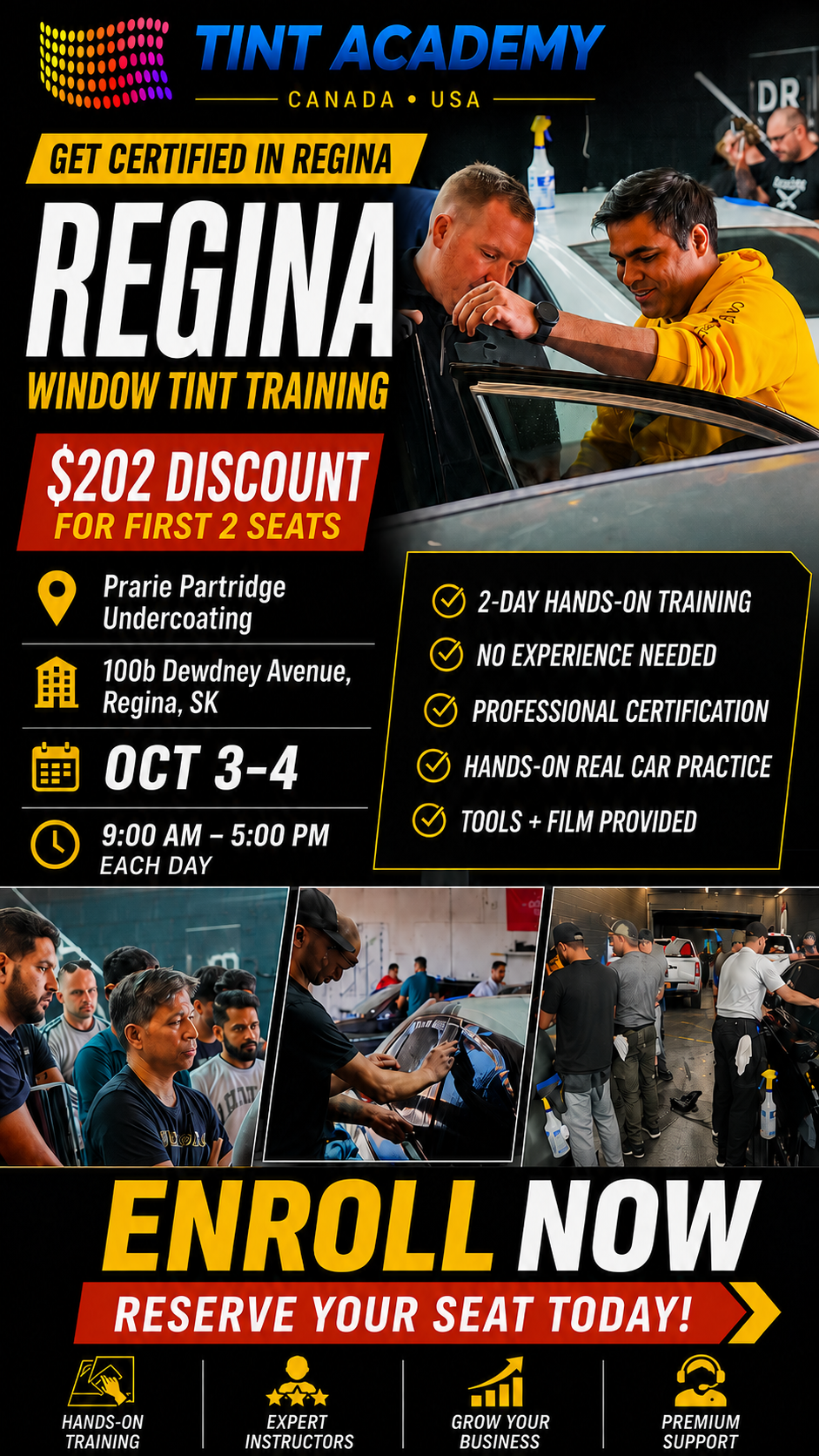 Regina Window Tinting Course - Certification Course by Tint Academy
