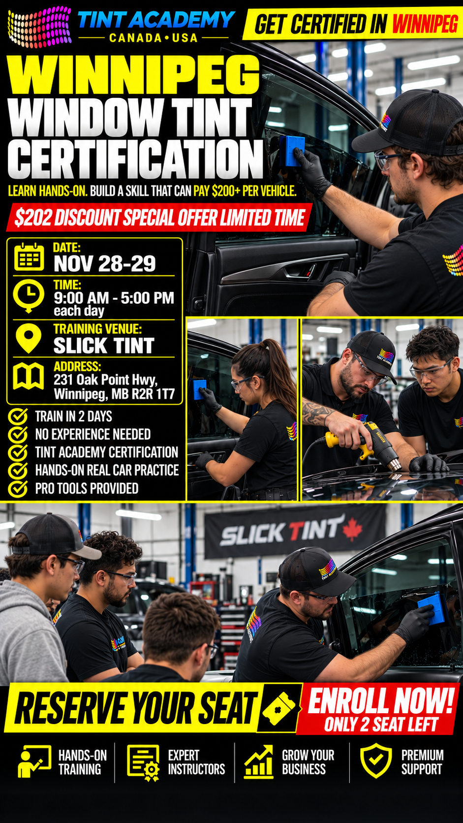Winnipeg Window Tint & PPF School - 2 day hands on course by the Tint Academy