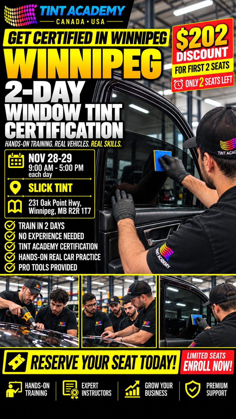 Winnipeg Window Tint & PPF School - 2 day hands on course by the Tint Academy