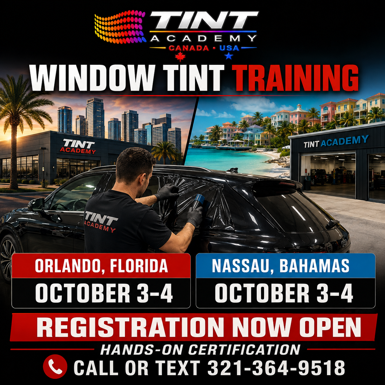 Orlando Window Tinting & PPF Course - Certification Course by Tint Academy USA