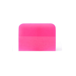 Pink 4x3 inch specialty squeegee tool by tintacademycanada for applying paint protection film (PPF).