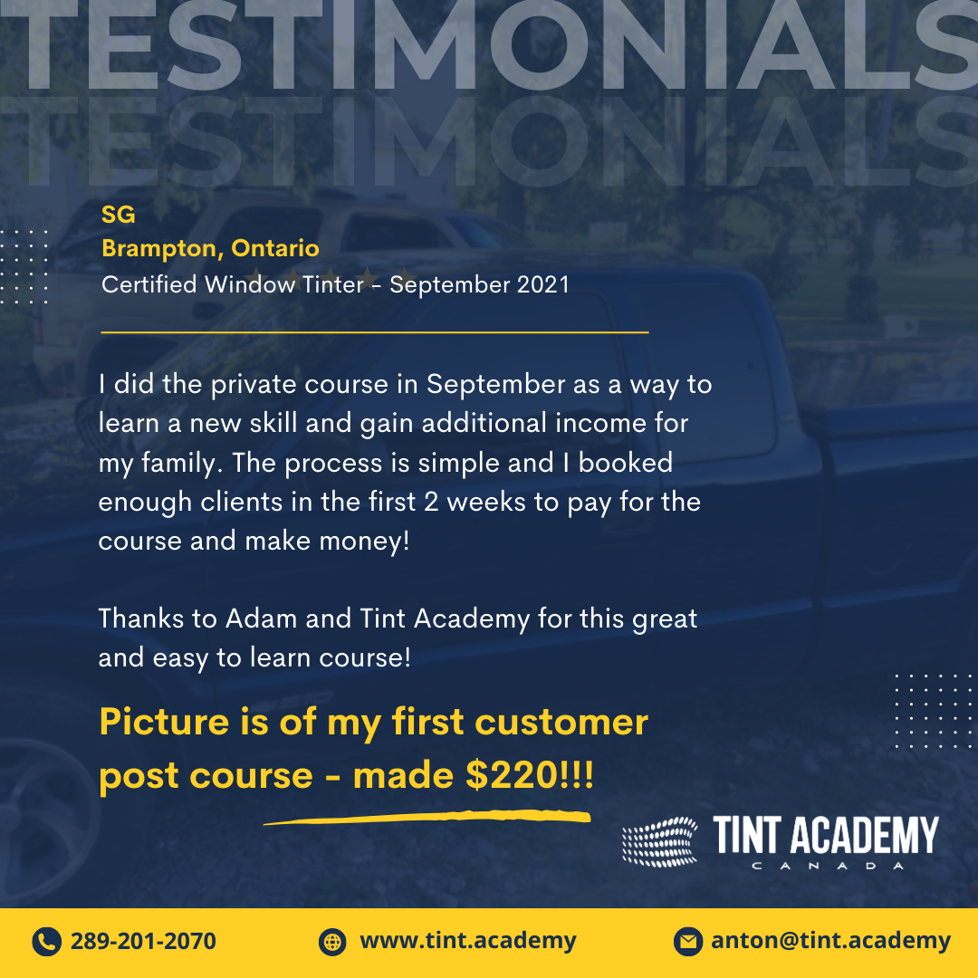 Become Certified in Window Tinting in Toronto with the Tint Academy